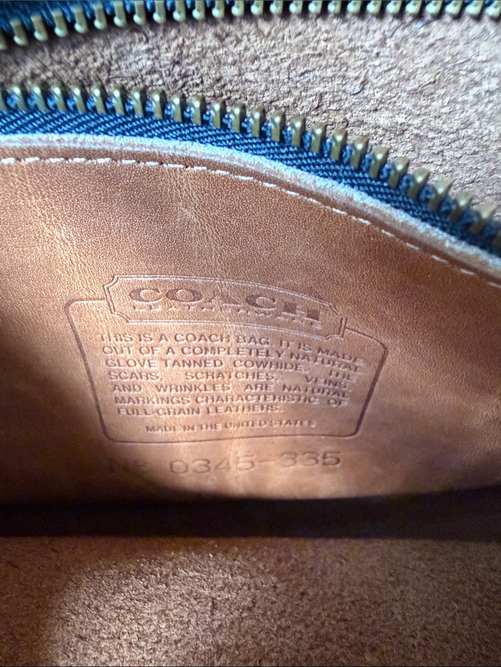 Vintage Coach Leather Crossbody Bag in Brown with Brass Hardware - Picture 2 of 11